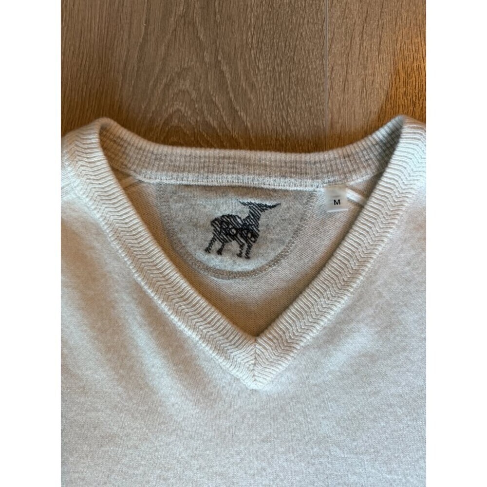 Men's Raffi V-neck 100% Cashmere Sweater - Size M - Picture 2 of 4